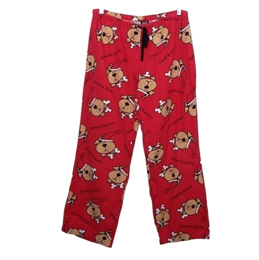 David & Goliath x La Senza Dog in Santa Hat Red Flannel Pajama Pants Medium